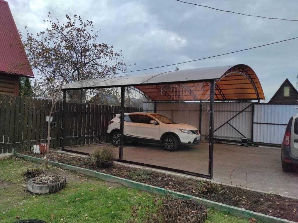 Прозрачные шторы ПВХ для навеса под автомобиль в Горках Ленинских